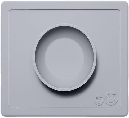 EZPZ Happy Mat Placemat & Bowl - Pewter - PKHBP003