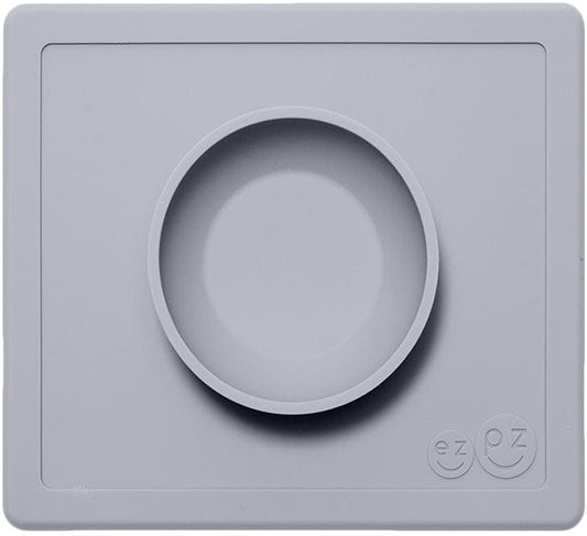 EZPZ Happy Mat Placemat & Bowl - Pewter - PKHBP003