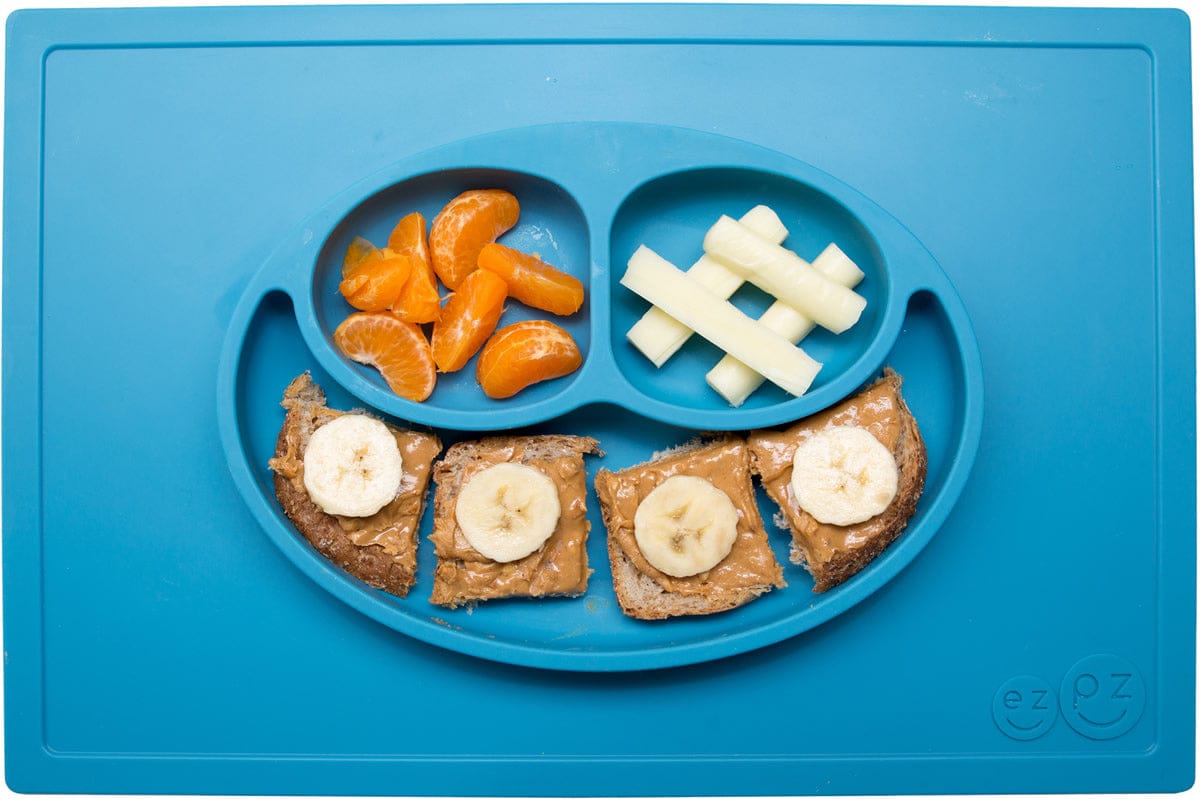 EZPZ Happy Mat Placemat & Plate - Blue - EZPZ-5085