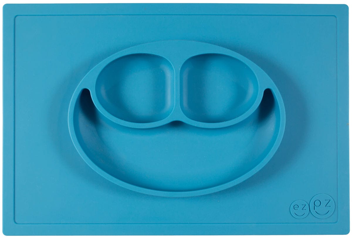 EZPZ Happy Mat Placemat & Plate - Blue - EZPZ-5085