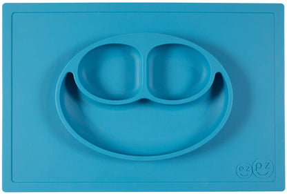 EZPZ Happy Mat Placemat & Plate - Blue - EZPZ-5085
