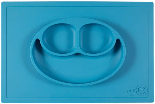 EZPZ Happy Mat Placemat & Plate - Blue - EZPZ-5085