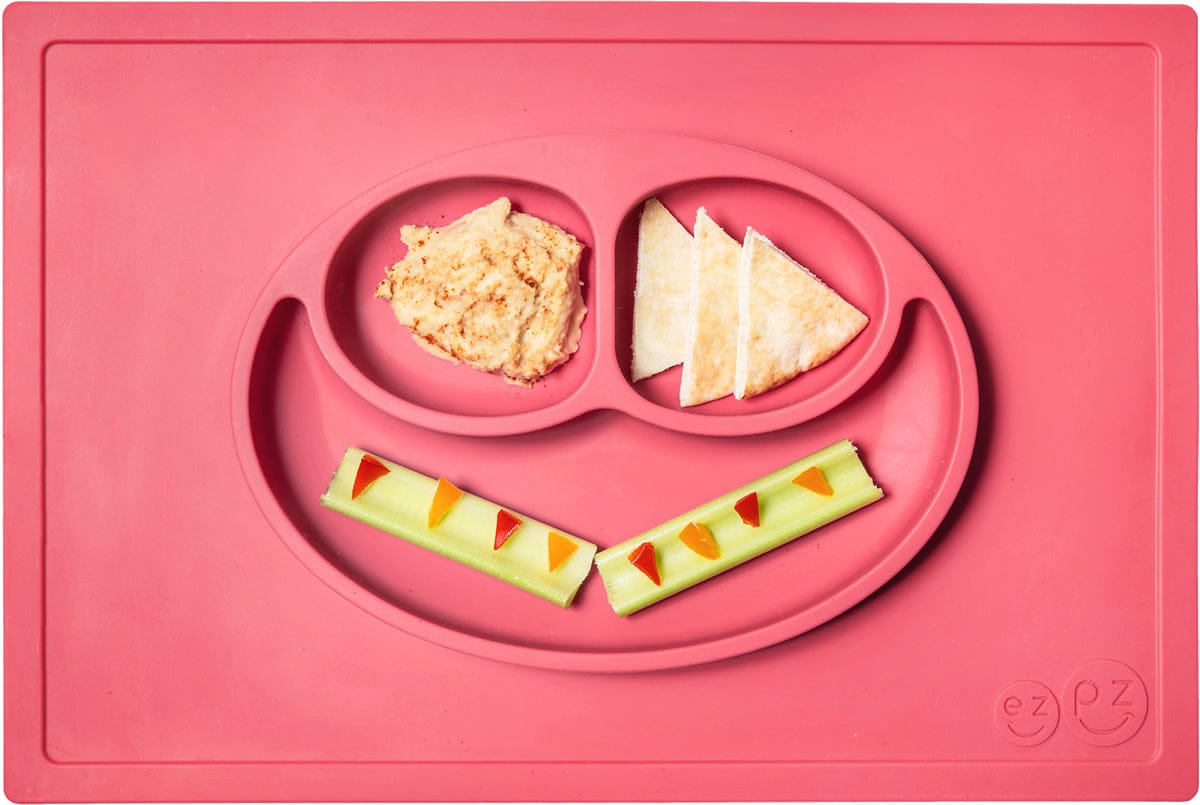 EZPZ Happy Mat Placemat & Plate - Coral - EZPZ-5078