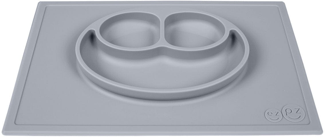 EZPZ Happy Mat Placemat & Plate - Pewter - PKHMP003