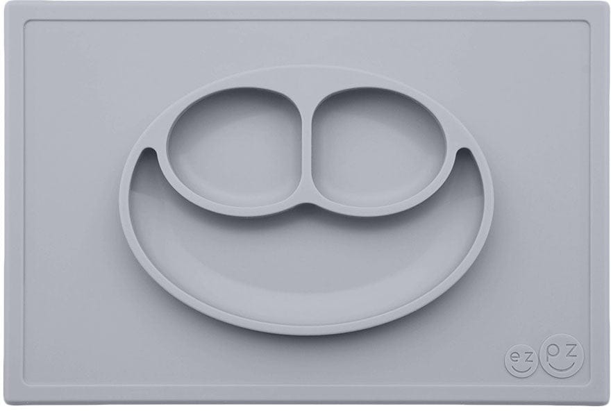 EZPZ Happy Mat Placemat & Plate - Pewter - PKHMP003
