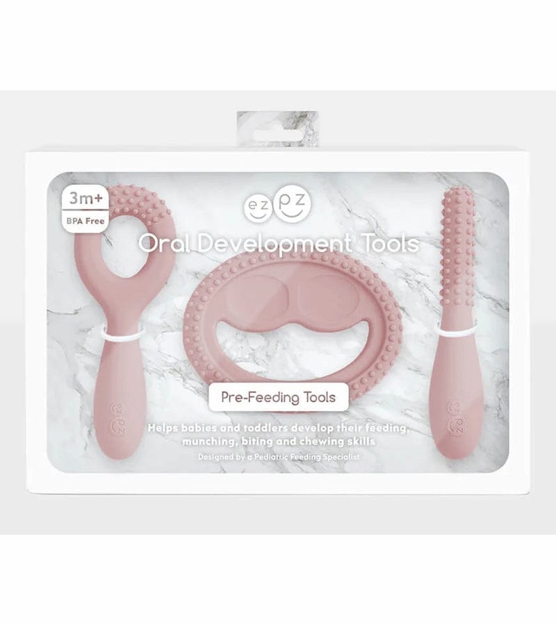EZPZ Infant Bundle - First Foods Set + Oral Development Tools - Blush - PKFFB005-PCDTS001