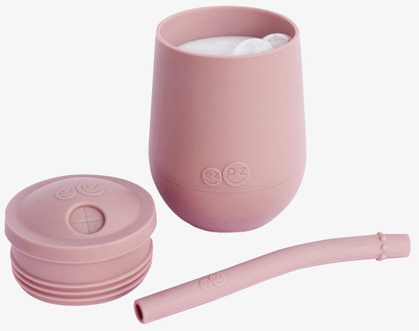 EZPZ Mini Cup Training Cup + Straw Training System - Blush - PCSTB005