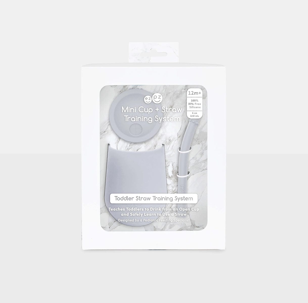 EZPZ Mini Cup Training Cup + Straw Training System - Gray - PCSTG003