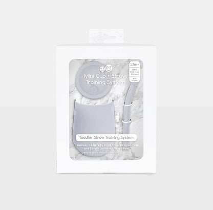 EZPZ Mini Cup Training Cup + Straw Training System - Gray - PCSTG003