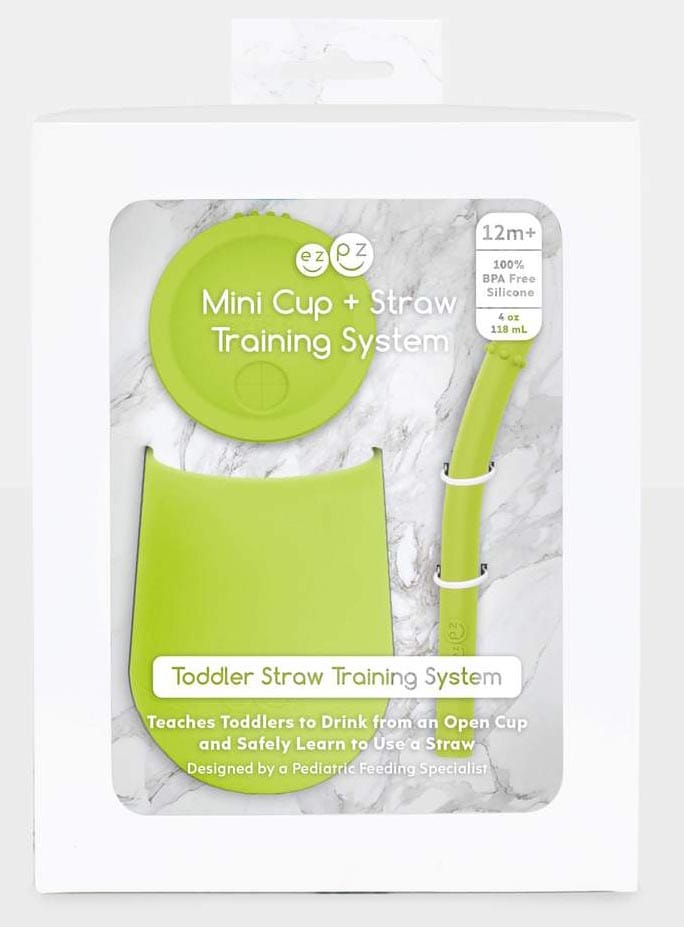EZPZ Mini Cup Training Cup + Straw Training System - Lime - PCSTG001