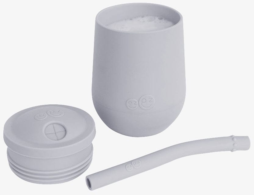 EZPZ Mini Cup Training Cup + Straw Training System - Pewter - PCSTP003