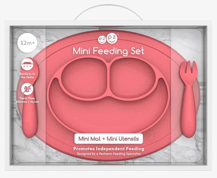 EZPZ Mini Feeding Set - Coral - PCMFC004