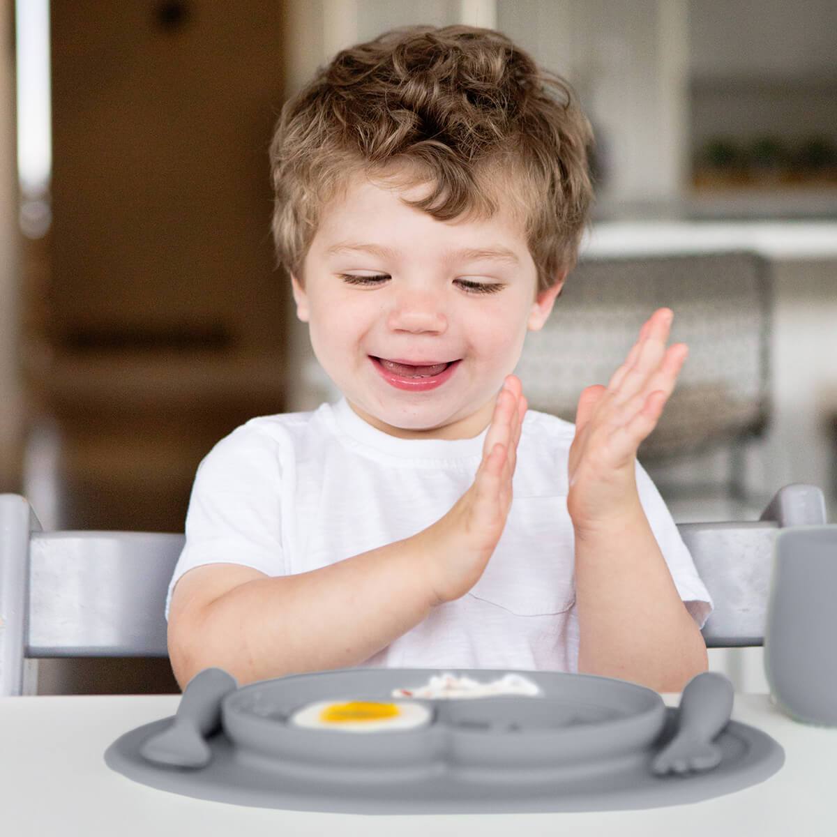 EZPZ Mini Feeding Set - Gray - PCMFG005