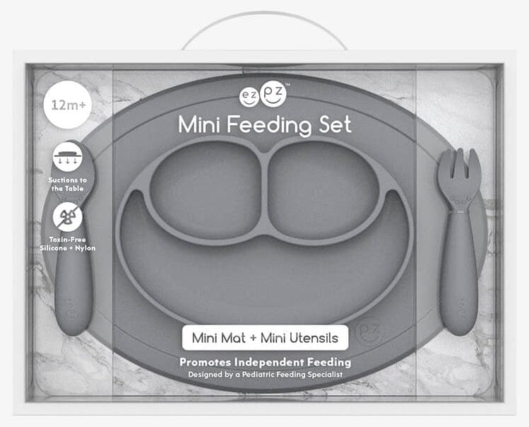 EZPZ Mini Feeding Set - Gray - PCMFG005