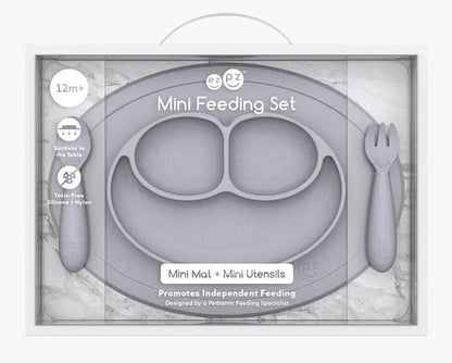 EZPZ Mini Feeding Set - Pewter - PKMFP003