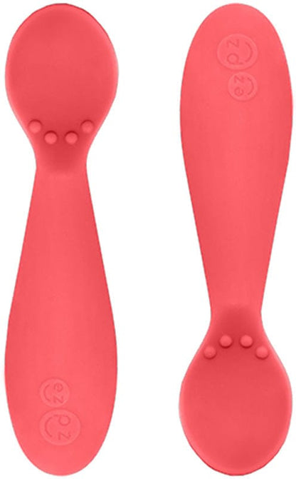 EZPZ Tiny Spoon, Twin Pack - Coral