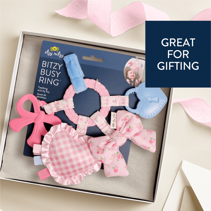 Itzy Ritzy Bitzy Busy Ring Teething Activity Toy - Bow