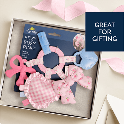 Itzy Ritzy Bitzy Busy Ring Teething Activity Toy - Bow