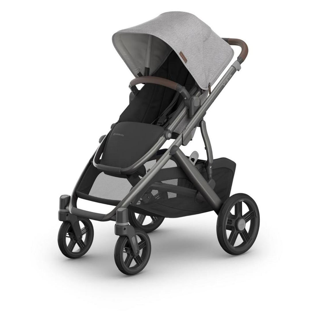 UPPAbaby OPEN BOX Vista V3 Single-to-Double Stroller - Beau (Grey Chenille / Graphite Frame / Chestnut Leather)