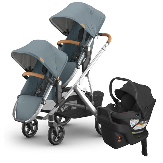 UPPAbaby Vista V3 Double Stroller with RumbleSeat V3 + Aria Travel System Bundle - Callum / Jake - DBL-V3-TRVL-ARIA-0303-VSO-NA-CLM
