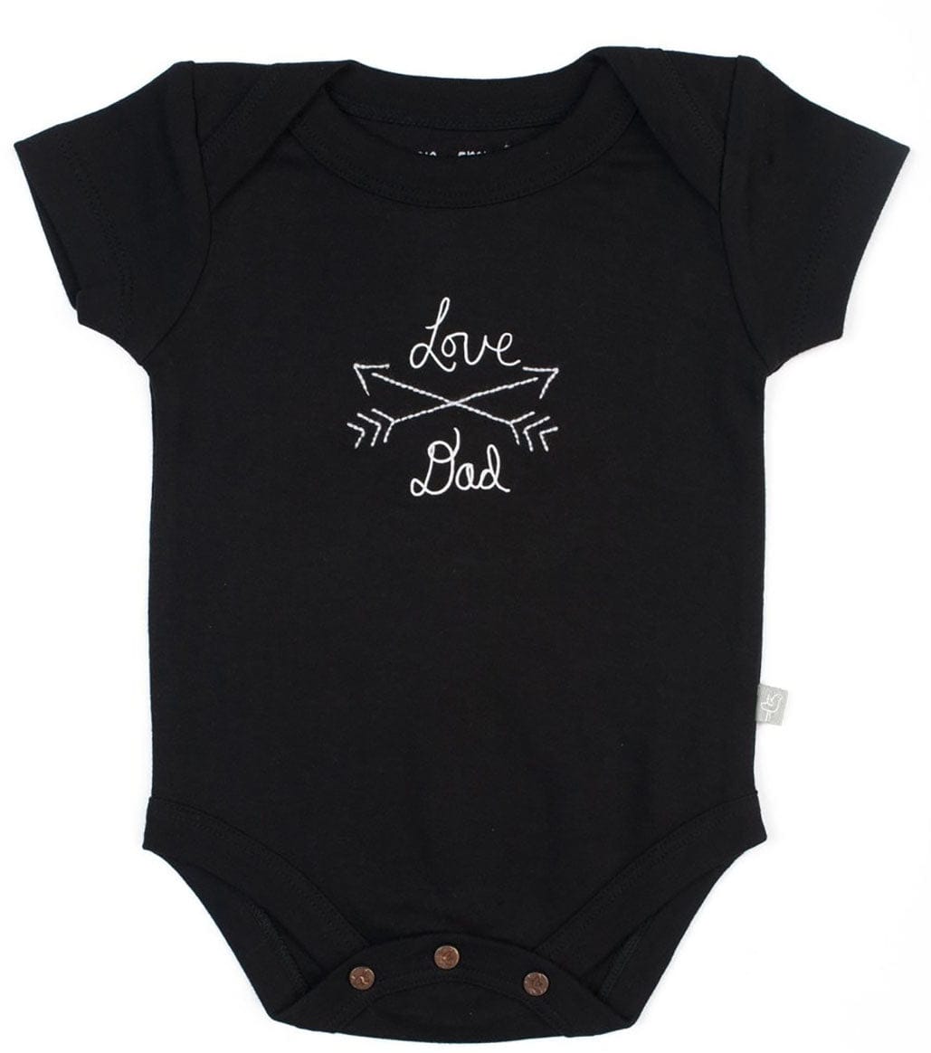 Finn+Emma Lap Shoulder Bodysuit, 3-6m - Black - G05-0202F3-6