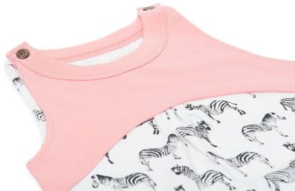 Finn+Emma Romper, 3-6m - Zebras - G05-0100A3-6