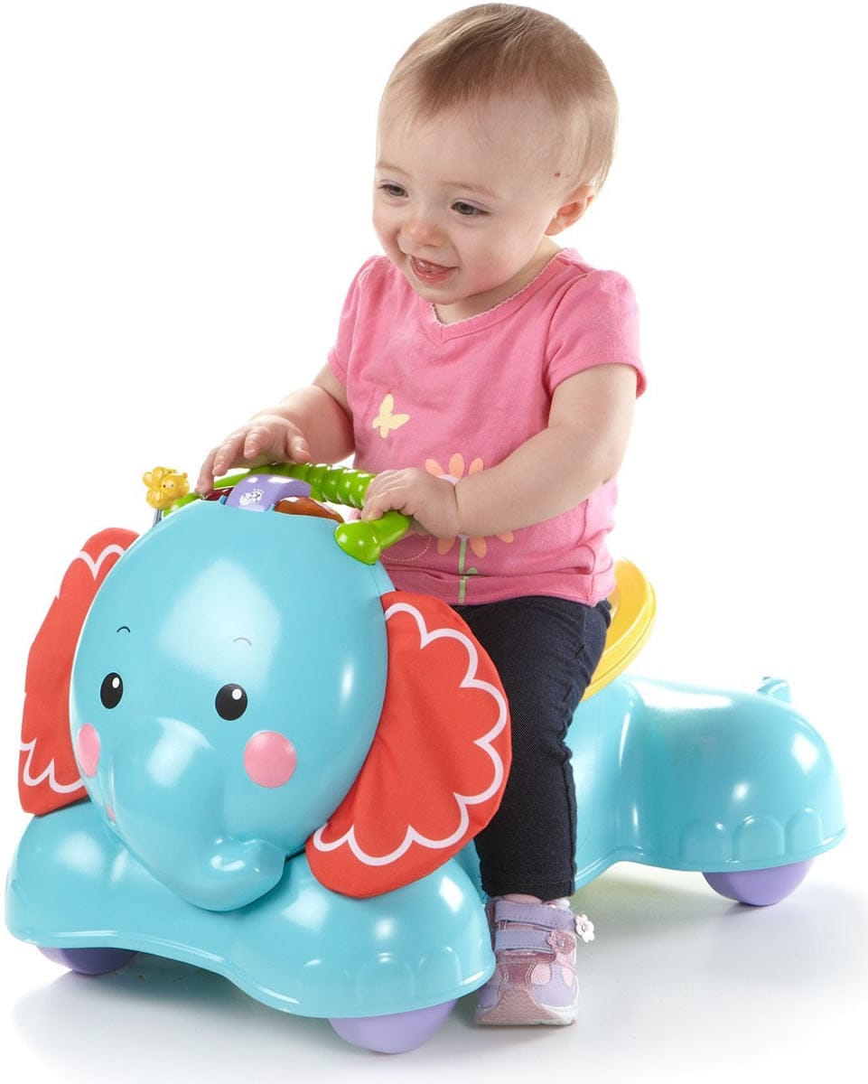 Fisher-Price 3-in-1 Bounce, Stride & Ride Elephant - BFH56