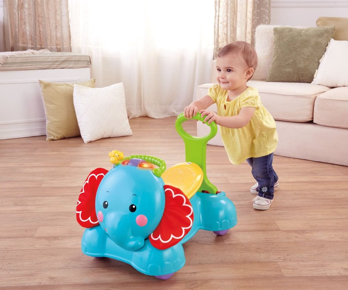 Fisher-Price 3-in-1 Bounce, Stride & Ride Elephant - BFH56