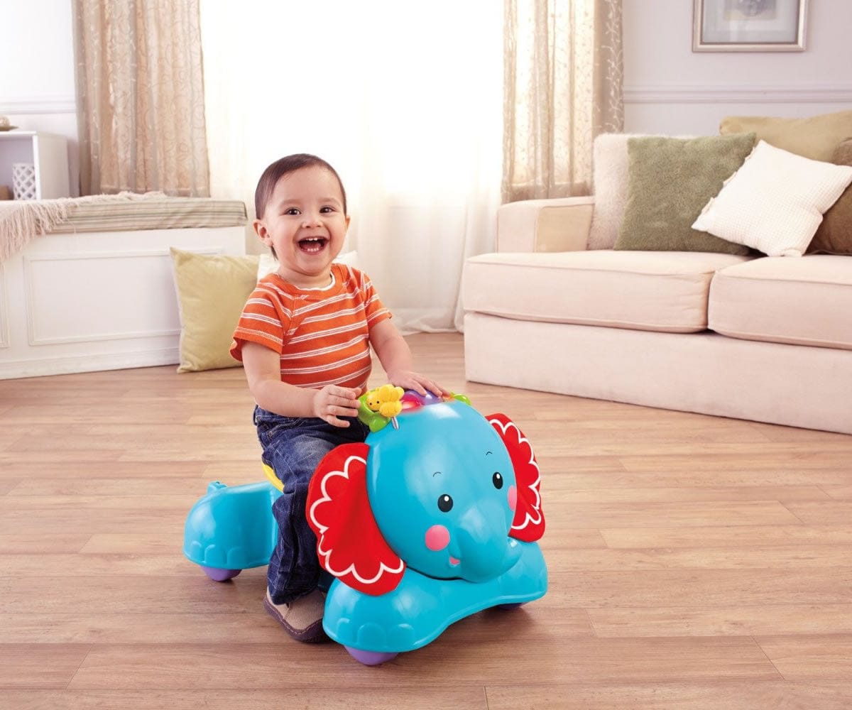 Fisher-Price 3-in-1 Bounce, Stride & Ride Elephant - BFH56