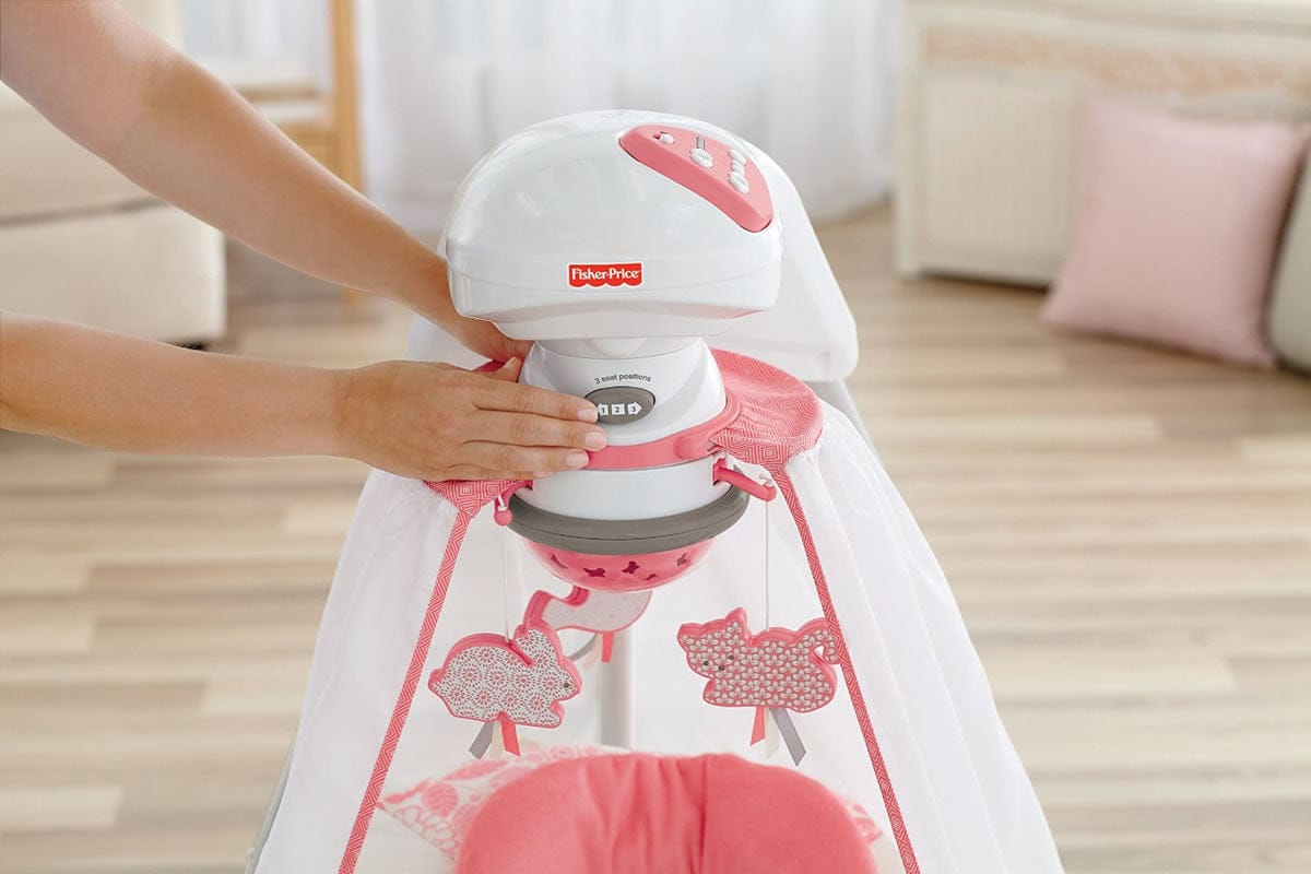 Fisher-Price Coral Floral Cradle 'n Swing - X7050