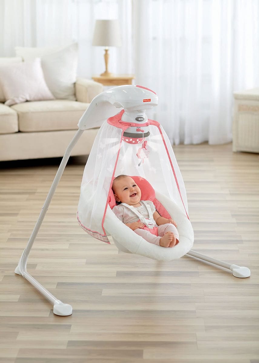 Fisher-Price Coral Floral Cradle 'n Swing - X7050