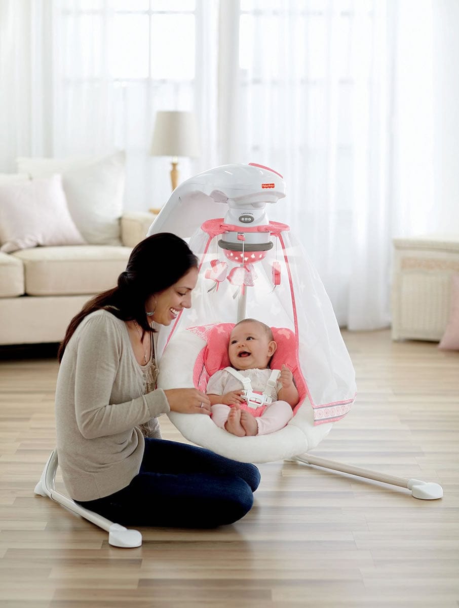 Fisher-Price Coral Floral Cradle 'n Swing - X7050