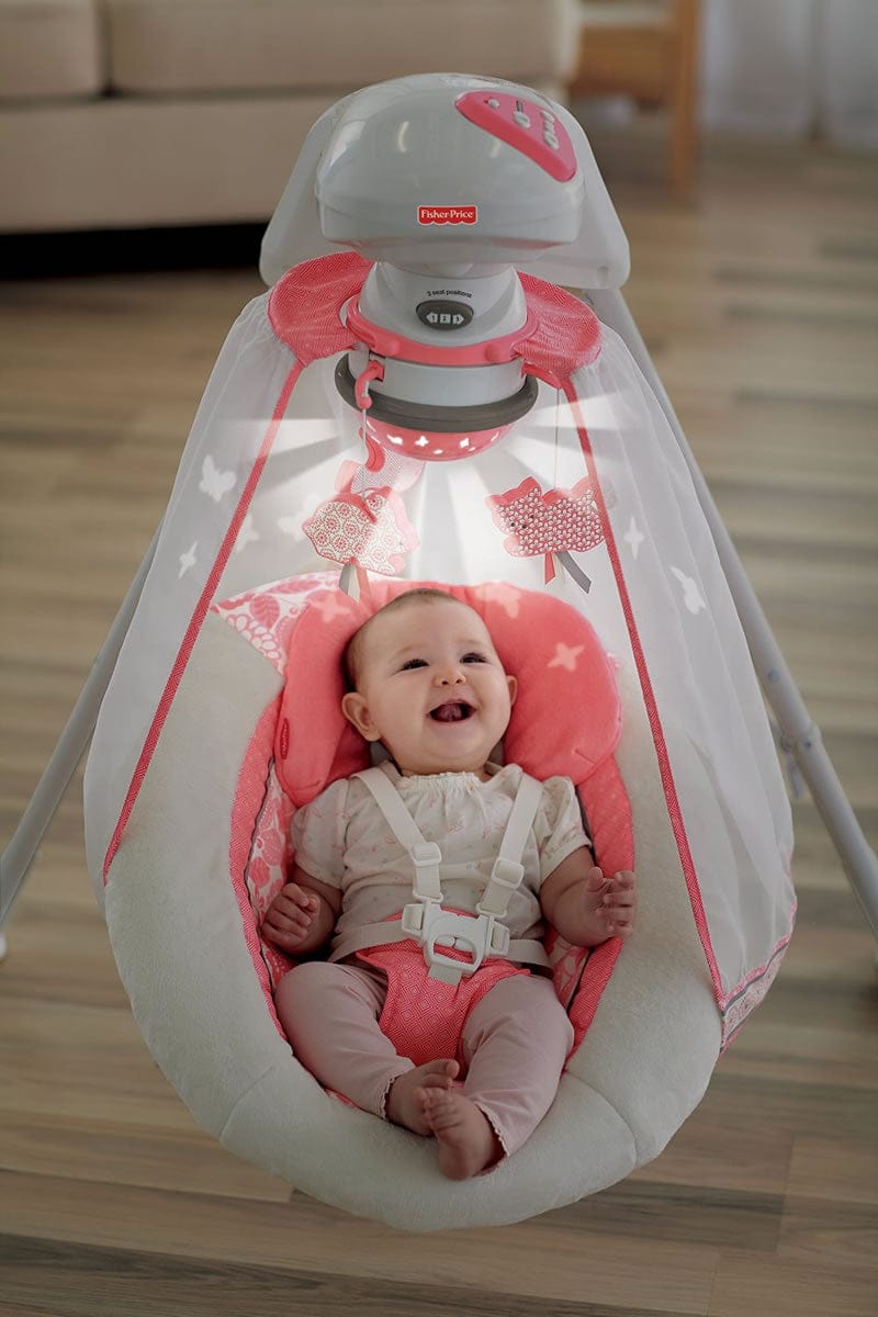 Fisher-Price Coral Floral Cradle 'n Swing - X7050