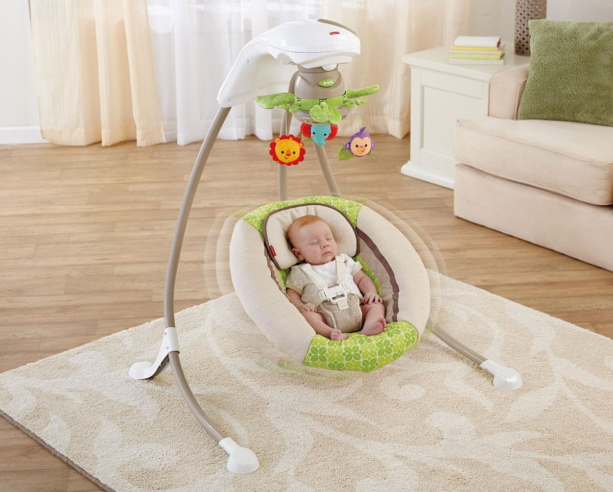 Fisher-Price Rainforest Friends Deluxe Cradle 'n Swing - X7340