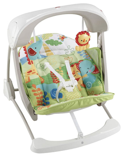 Fisher-Price Rainforest Friends Deluxe Take-Along Swing & Seat - CKK59