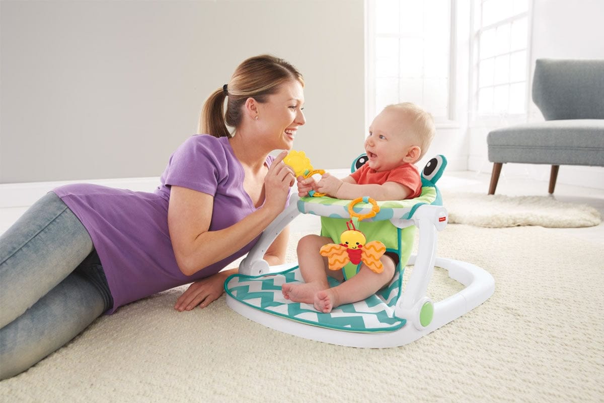 Fisher-Price Sit-Me-Up Floor Seat - Citrus Frog - CMH49