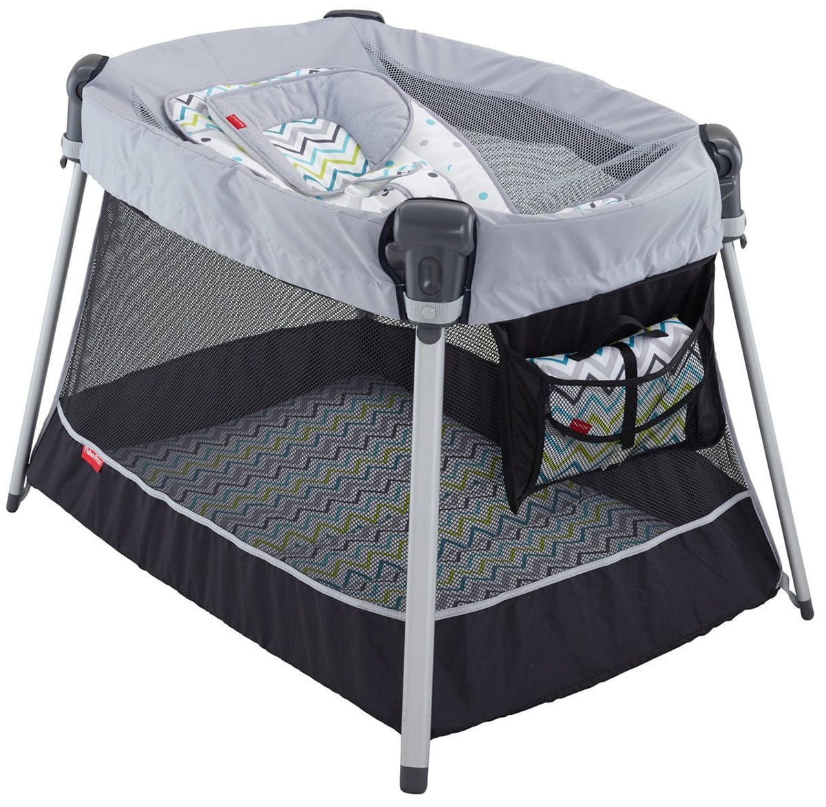 Fisher-Price Ultra-Lite Day & Night Play Yard - Chevron Fusion - CBV60
