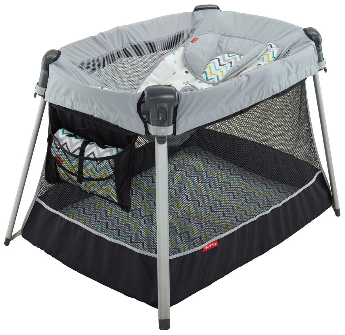 Fisher-Price Ultra-Lite Day & Night Play Yard - Chevron Fusion - CBV60