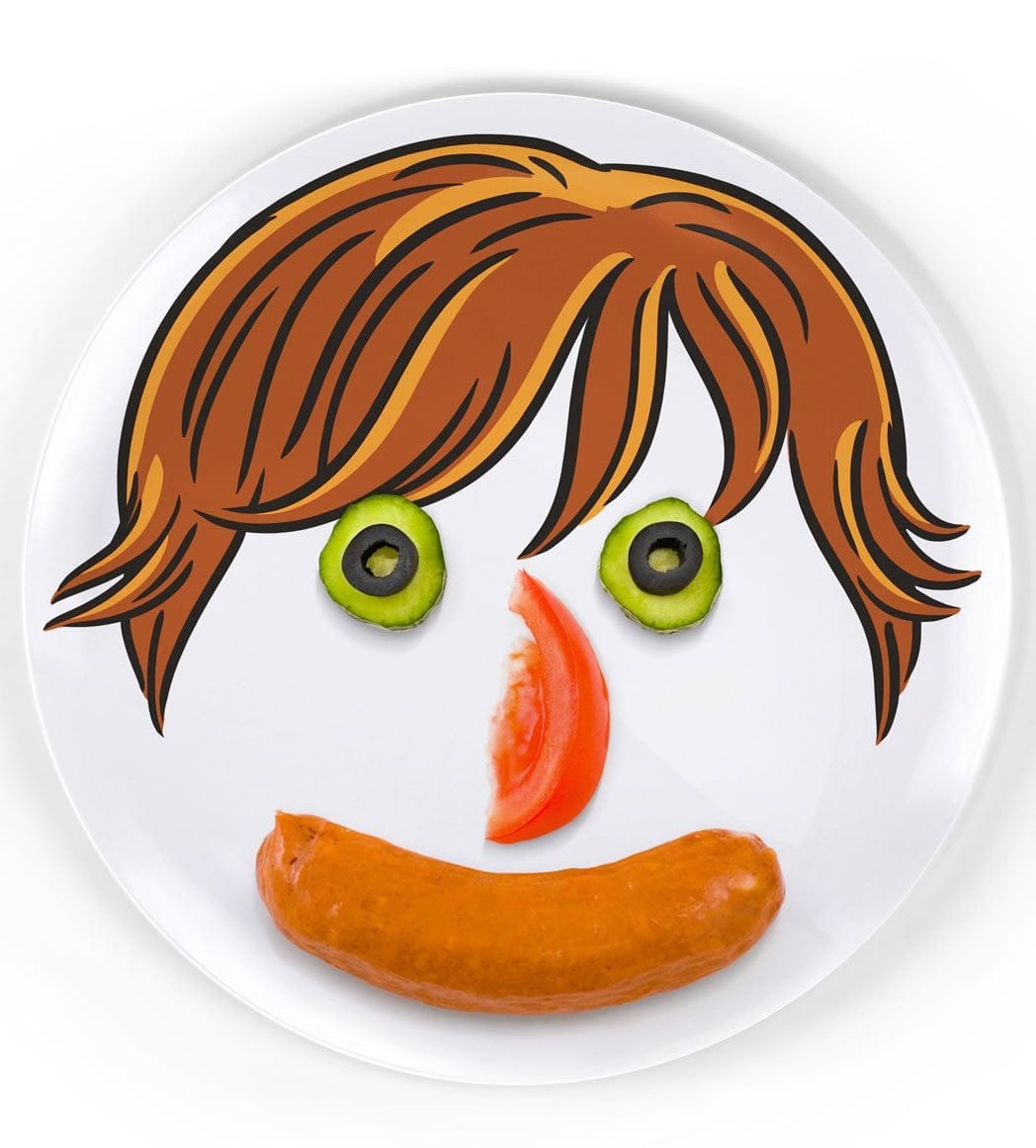 Fred & Friends Boy's Hairstyle Dinner Plates, Set of 3 - DDOB