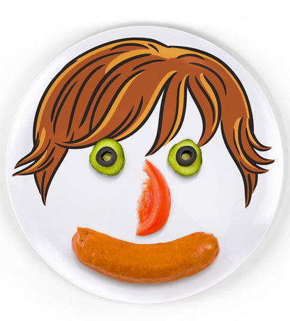 Fred & Friends Boy's Hairstyle Dinner Plates, Set of 3 - DDOB
