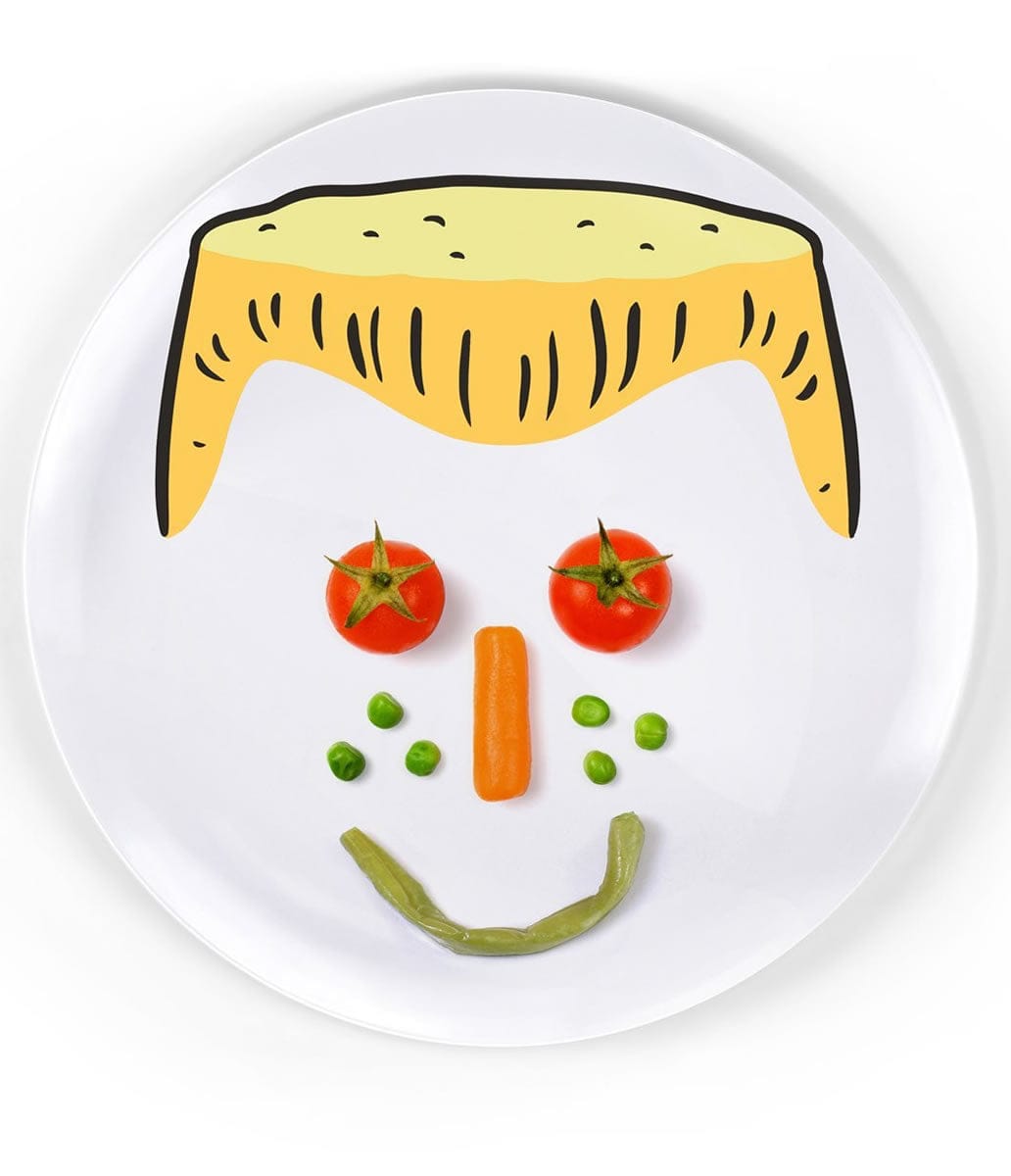 Fred & Friends Boy's Hairstyle Dinner Plates, Set of 3 - DDOB