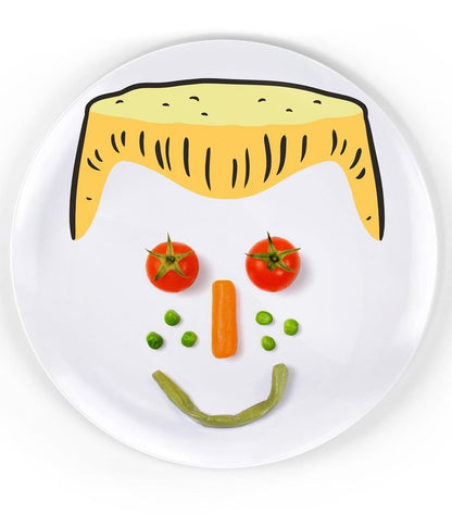 Fred & Friends Boy's Hairstyle Dinner Plates, Set of 3 - DDOB
