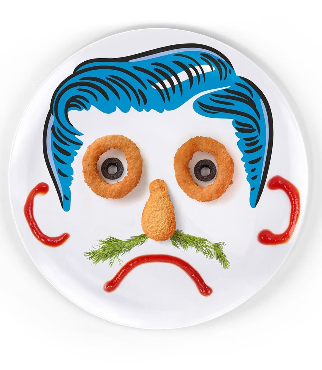 Fred & Friends Boy's Hairstyle Dinner Plates, Set of 3 - DDOB