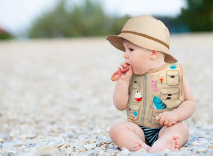 Fred & Friends Chill Baby Dressed To Spill Bib & Teether Set - Fisherman - 5247180