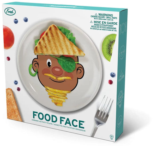 Fred & Friends Food Face Plate - Mr. Food - Brown - 5286054