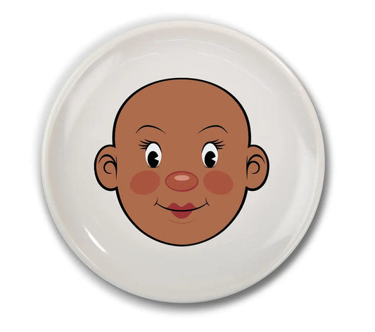 Fred & Friends Food Face Plate - Ms. Food Face - Brown - 5286056
