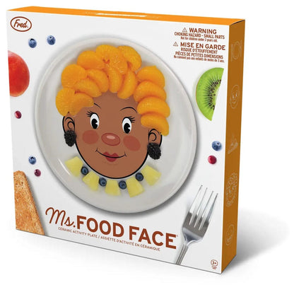 Fred & Friends Food Face Plate - Ms. Food Face - Brown - 5286056
