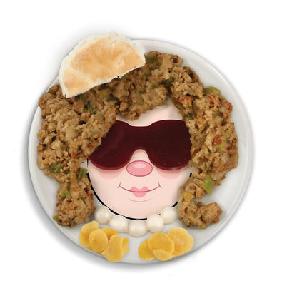 Fred & Friends Food Face Plate - Ms. Food Face - Peach - FFACEG