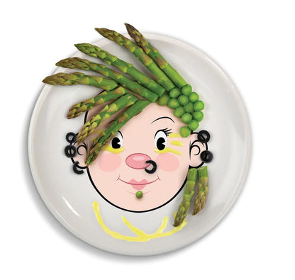 Fred & Friends Food Face Plate - Ms. Food Face - Peach - FFACEG
