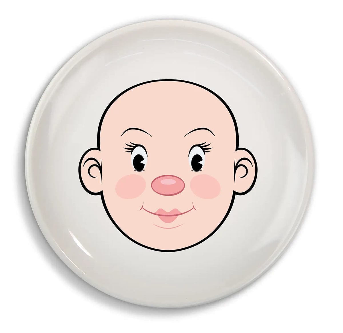 Fred & Friends Food Face Plate - Ms. Food Face - Peach - FFACEG